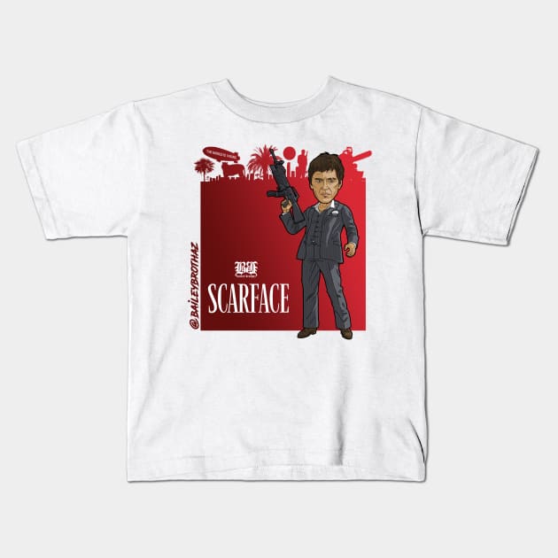 Scarface Kids T-Shirt by BaileyBrothaz